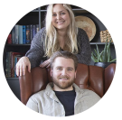 Herman og Ida i stue